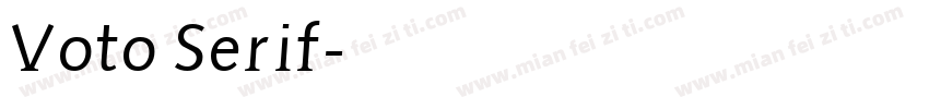 Voto Serif字体转换